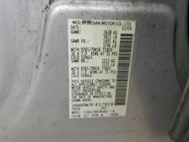 Photo 12 VIN: 1N6AD09W39C417928 - NISSAN FRONTIER C 