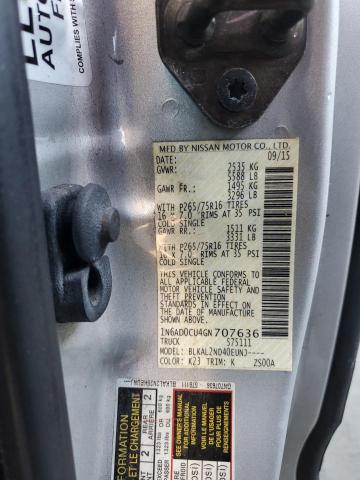 Photo 11 VIN: 1N6AD0CU4GN707636 - NISSAN FRONTIER S 