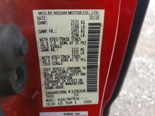 Photo 9 VIN: 1N6AD0CU9BC410608 - NISSAN FRONTIER S 