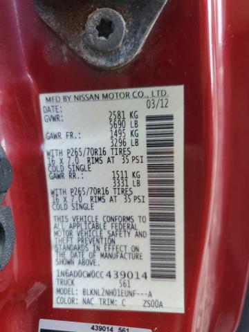 Photo 11 VIN: 1N6AD0CW0CC439014 - NISSAN FRONTIER S 