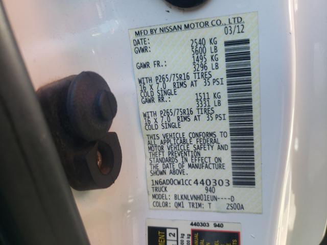 Photo 9 VIN: 1N6AD0CW1CC440303 - NISSAN FRONTIER S 