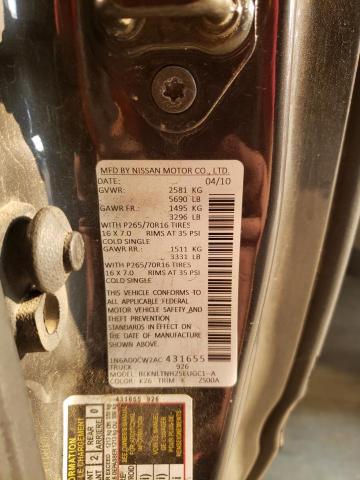 Photo 12 VIN: 1N6AD0CW2AC431655 - NISSAN FRONTIER K 