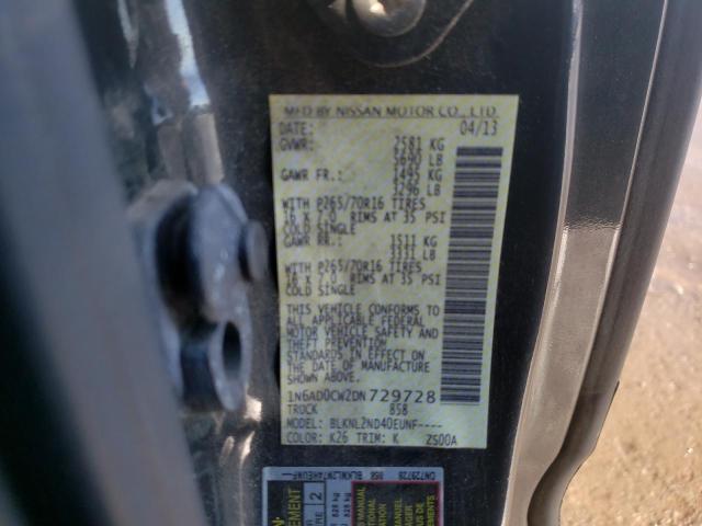 Photo 9 VIN: 1N6AD0CW2DN729728 - NISSAN FRONTIER S 