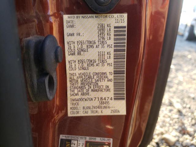 Photo 9 VIN: 1N6AD0CW2GN718474 - NISSAN FRONTIER S 