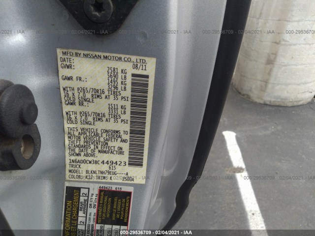 Photo 8 VIN: 1N6AD0CW3BC449423 - NISSAN FRONTIER 