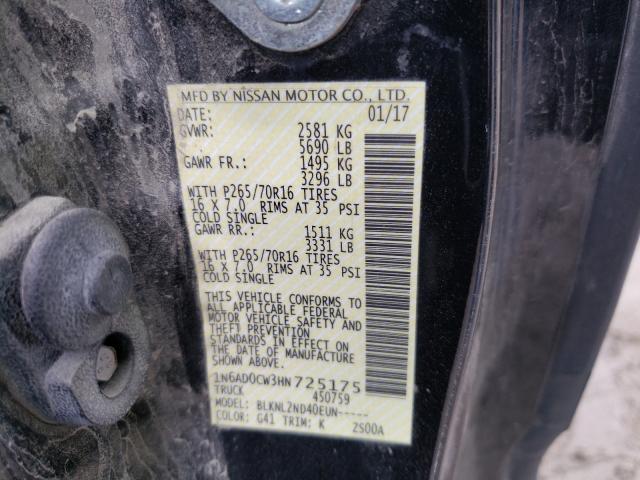 Photo 9 VIN: 1N6AD0CW3HN725175 - NISSAN FRONTIER S 