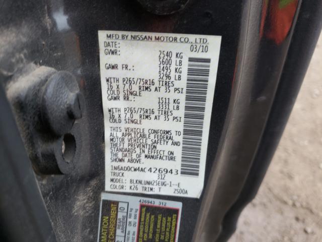 Photo 9 VIN: 1N6AD0CW4AC426943 - NISSAN FRONTIER K 