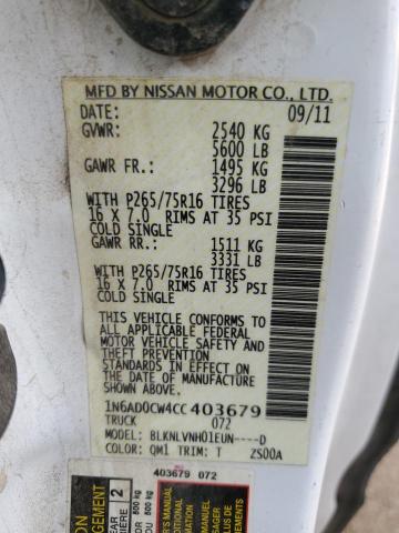 Photo 11 VIN: 1N6AD0CW4CC403679 - NISSAN FRONTIER S 