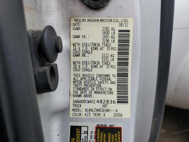 Photo 12 VIN: 1N6AD0CW4CC482836 - NISSAN FRONTIER S 