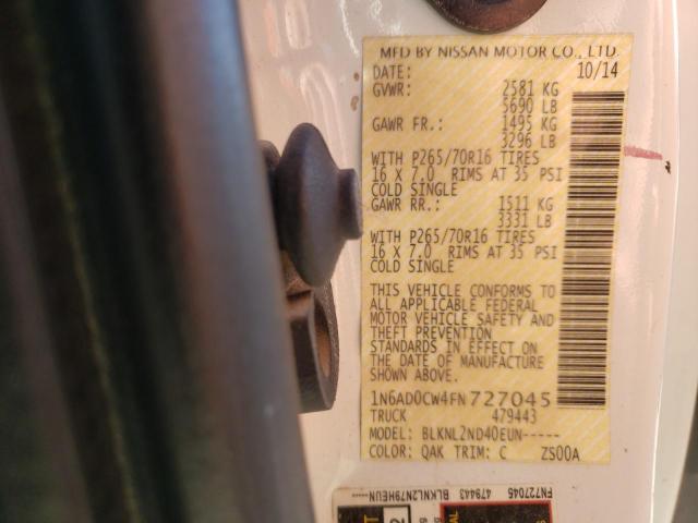 Photo 9 VIN: 1N6AD0CW4FN727045 - NISSAN FRONTIER S 