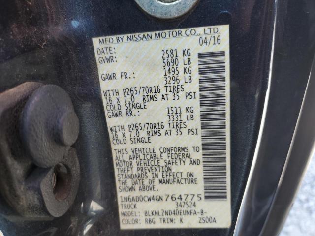 Photo 11 VIN: 1N6AD0CW4GN764775 - NISSAN FRONTIER 