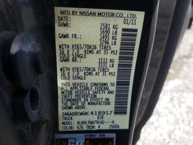 Photo 9 VIN: 1N6AD0CW6BC418957 - NISSAN FRONTIER S 