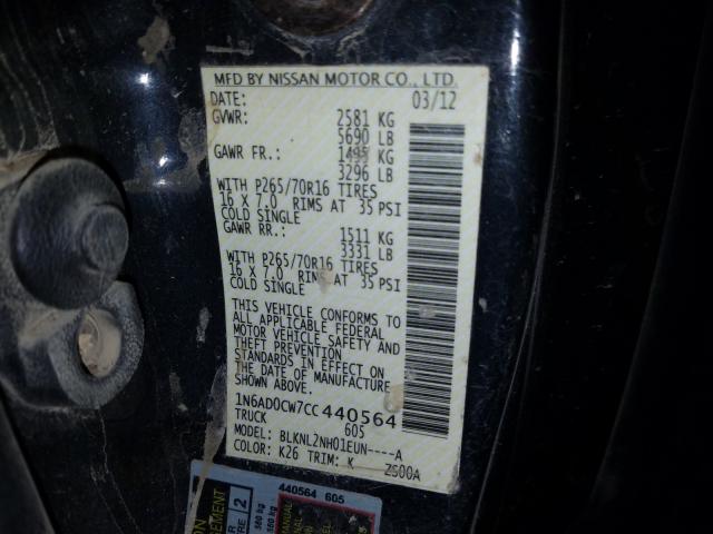 Photo 9 VIN: 1N6AD0CW7CC440564 - NISSAN FRONTIER S 