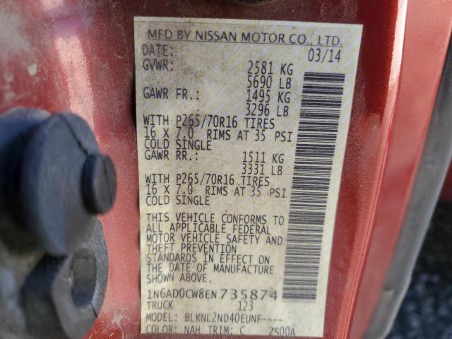 Photo 11 VIN: 1N6AD0CW8EN735874 - NISSAN FRONTIER S 