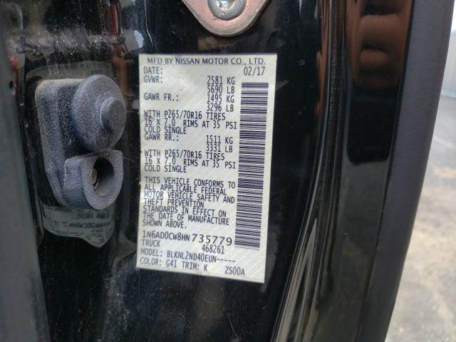 Photo 9 VIN: 1N6AD0CW8HN735779 - NISSAN FRONTIER S 