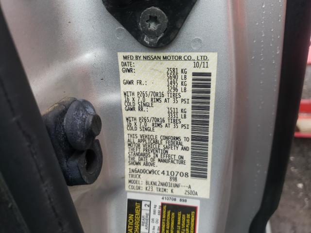 Photo 9 VIN: 1N6AD0CW9CC410708 - NISSAN FRONTIER S 