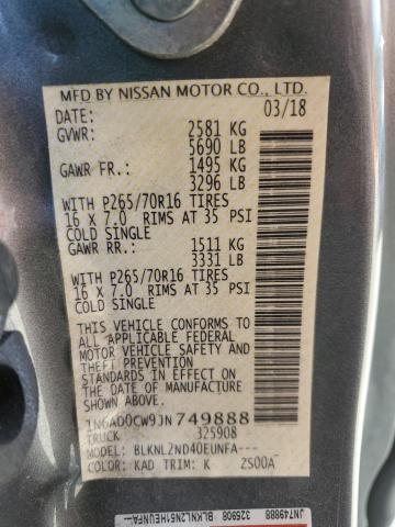 Photo 11 VIN: 1N6AD0CW9JN749888 - NISSAN FRONTIER 