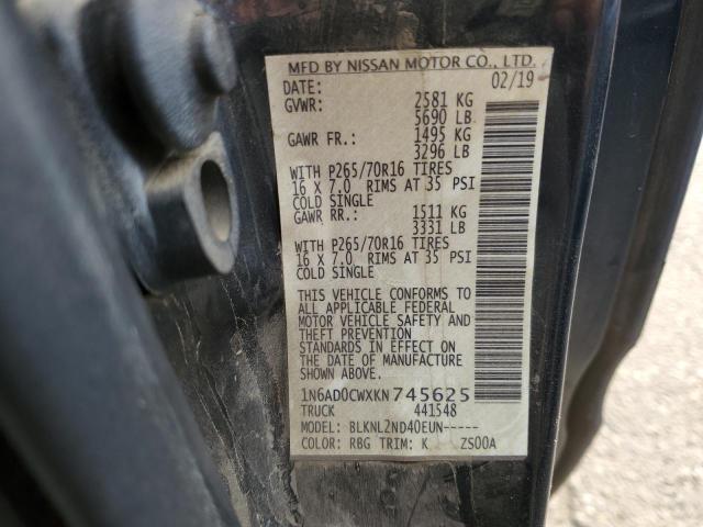 Photo 12 VIN: 1N6AD0CWXKN745625 - NISSAN FRONTIER S 