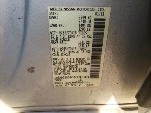 Photo 9 VIN: 1N6AD0ER0BC418248 - NISSAN FRONTIER S 