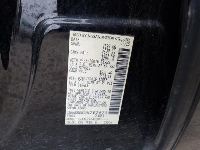 Photo 9 VIN: 1N6AD0ER1FN762875 - NISSAN FRONTIER S 