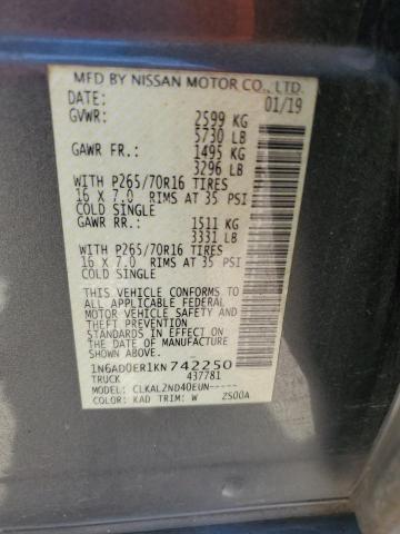 Photo 11 VIN: 1N6AD0ER1KN742250 - NISSAN FRONTIER 