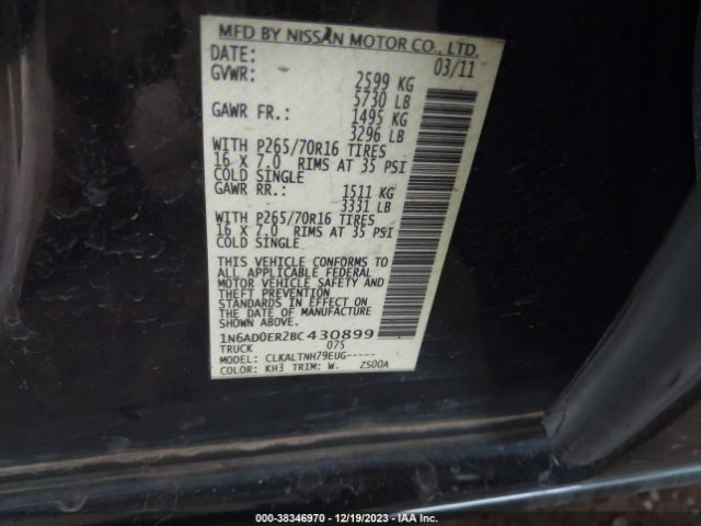 Photo 8 VIN: 1N6AD0ER2BC430899 - NISSAN FRONTIER 