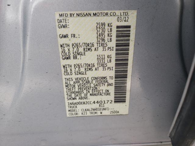 Photo 9 VIN: 1N6AD0ER2CC440172 - NISSAN FRONTIER S 