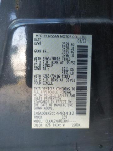 Photo 11 VIN: 1N6AD0ER2CC440432 - NISSAN FRONTIER S 