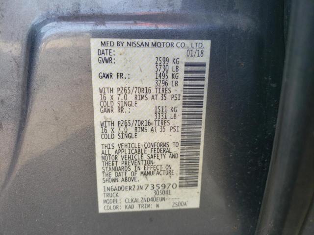 Photo 11 VIN: 1N6AD0ER2JN735970 - NISSAN FRONTIER 