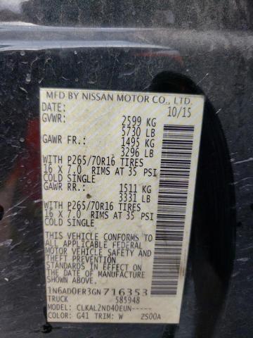 Photo 11 VIN: 1N6AD0ER3GN716353 - NISSAN FRONTIER 