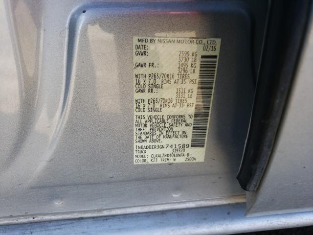 Photo 9 VIN: 1N6AD0ER3GN741589 - NISSAN FRONTIER S 