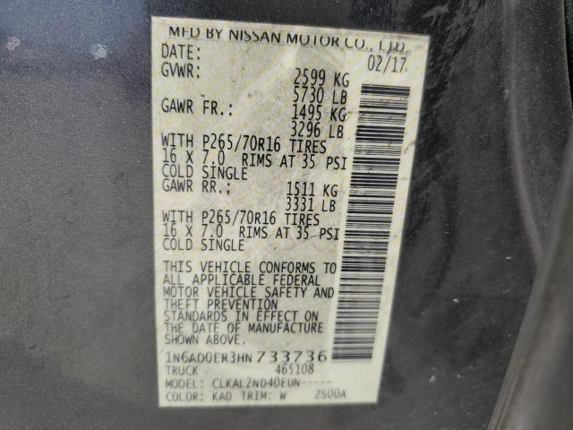 Photo 12 VIN: 1N6AD0ER3HN733736 - NISSAN FRONTIER 