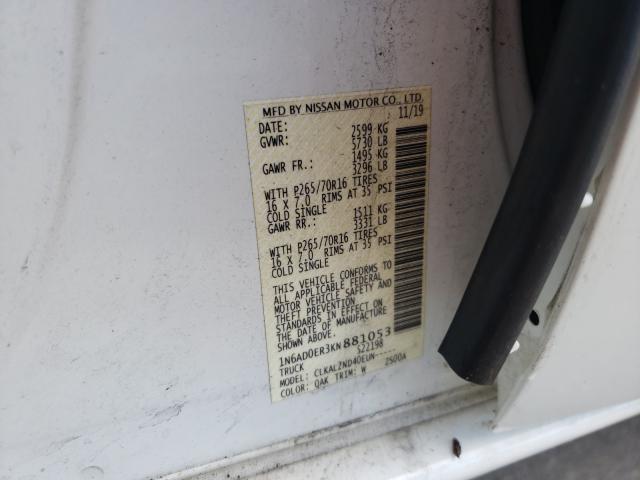 Photo 9 VIN: 1N6AD0ER3KN881053 - NISSAN FRONTIER S 