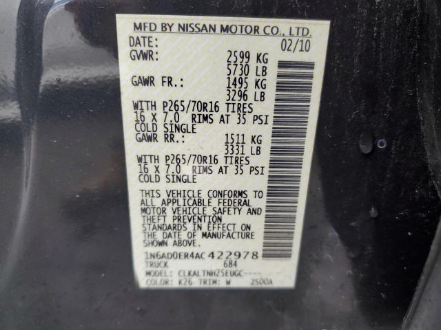 Photo 12 VIN: 1N6AD0ER4AC422978 - NISSAN FRONTIER 