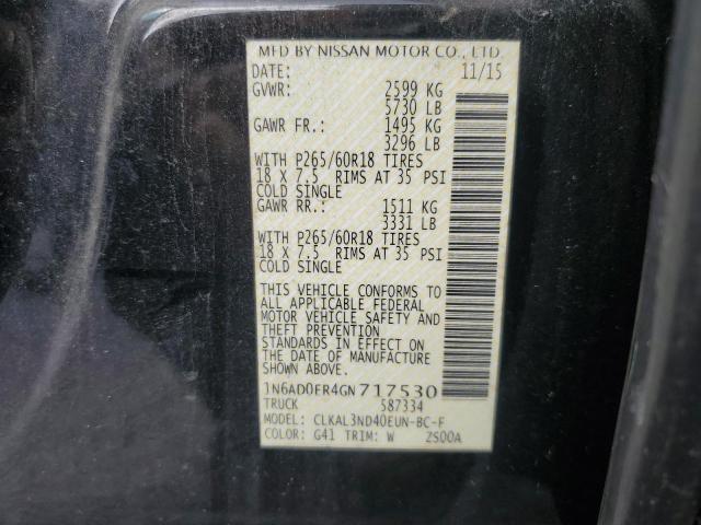 Photo 9 VIN: 1N6AD0ER4GN717530 - NISSAN FRONTIER S 