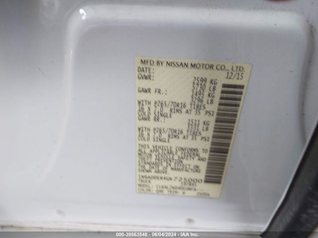 Photo 8 VIN: 1N6AD0ER4GN725000 - NISSAN FRONTIER 