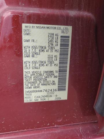 Photo 11 VIN: 1N6AD0ER4HN762436 - NISSAN FRONTIER S 