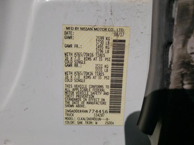 Photo 9 VIN: 1N6AD0ER4HN774456 - NISSAN FRONTIER 