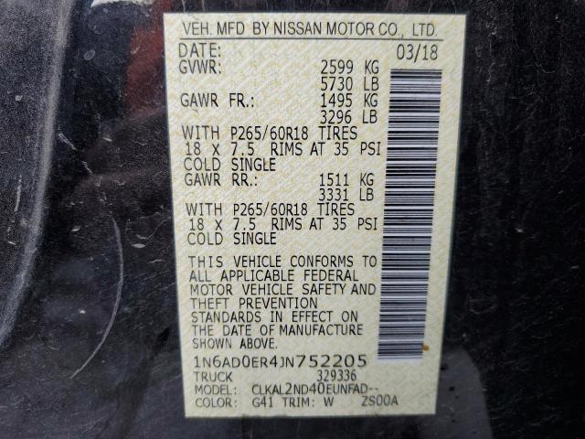 Photo 11 VIN: 1N6AD0ER4JN752205 - NISSAN FRONTIER 