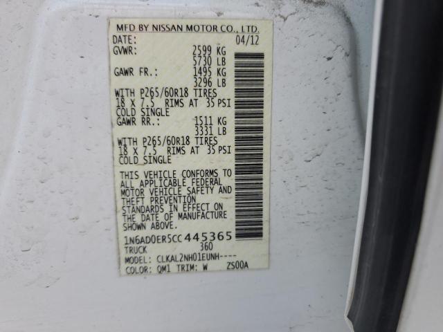 Photo 11 VIN: 1N6AD0ER5CC445365 - NISSAN FRONTIER S 