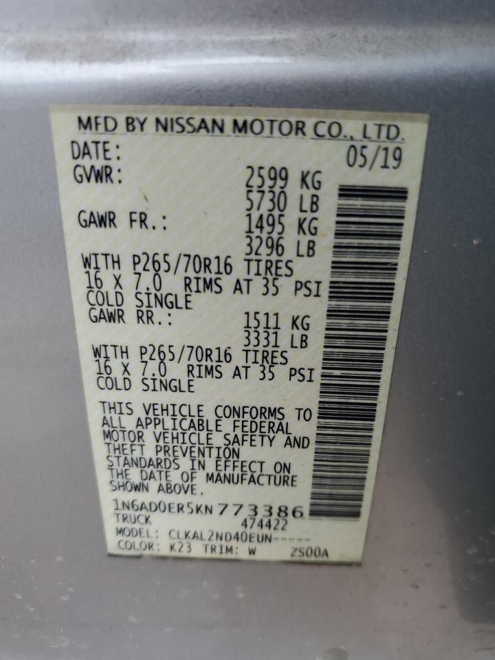 Photo 11 VIN: 1N6AD0ER5KN773386 - NISSAN NAVARA (FRONTIER) 