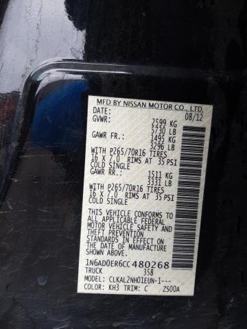 Photo 9 VIN: 1N6AD0ER6CC480268 - NISSAN FRONTIER S 