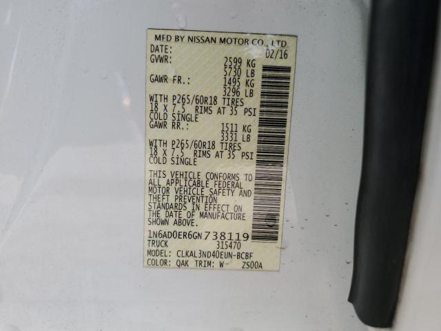 Photo 11 VIN: 1N6AD0ER6GN738119 - NISSAN FRONTIER 