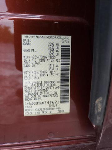 Photo 11 VIN: 1N6AD0ER6GN745622 - NISSAN FRONTIER S 