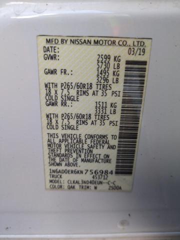 Photo 12 VIN: 1N6AD0ER6KN756984 - NISSAN FRONTIER S 