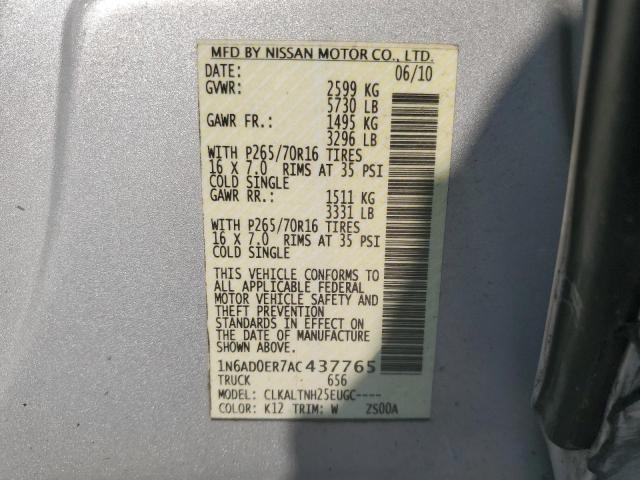 Photo 11 VIN: 1N6AD0ER7AC437765 - NISSAN FRONTIER C 