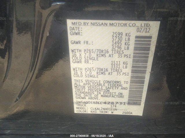 Photo 8 VIN: 1N6AD0ER7CC428731 - NISSAN FRONTIER 