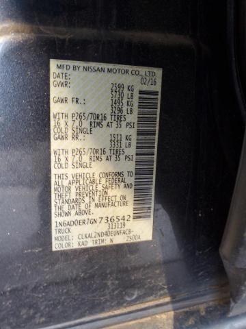 Photo 11 VIN: 1N6AD0ER7GN736542 - NISSAN FRONTIER S 