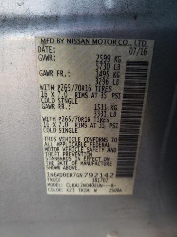 Photo 11 VIN: 1N6AD0ER7GN792142 - NISSAN FRONTIER 