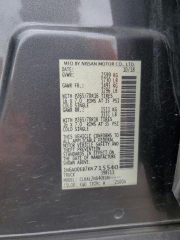 Photo 12 VIN: 1N6AD0ER7KN715540 - NISSAN FRONTIER 